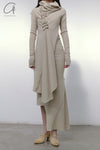 Marc le bihan top cutting ball collar skirt 2760 Tilleul